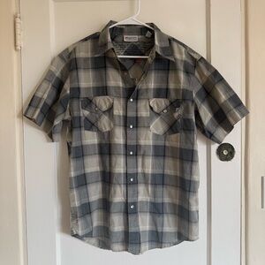 Rip Curl Men's Short-Sleeve Plaid Button-Down Shirt - Gray & Beige